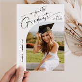 Moderne foto afstuderen partij uitnodiging