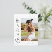 Moderne foto afstuderen partij uitnodiging (Staand voorkant)