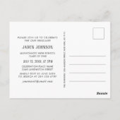 Moderne foto afstuderen partij uitnodiging (Achterkant)