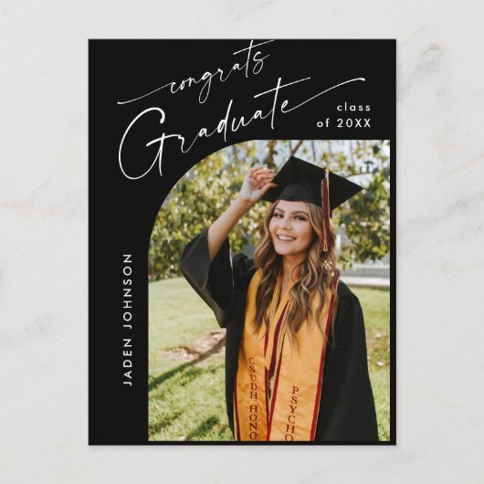 Moderne foto afstuderen partij uitnodiging (Voorkant)