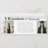 Moderne Foto Afstuderen Party Event Ticket QR Code Kaart (Achterkant)