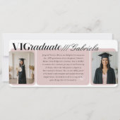 Moderne Foto Afstuderen Party Event Ticket QR Code Kaart (Achterkant)