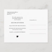 Moderne foto afstuderen typografische afstuderen aankondigingskaart (Achterkant)
