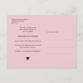 Moderne foto afstuderen typografische afstuderen aankondigingskaart (Achterkant)