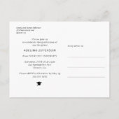 Moderne foto afstuderen typografische afstuderen uitnodiging briefkaart (Achterkant)