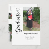 Moderne foto Afstuderen Uitnodiging BBQ (Voorkant / Achterkant)