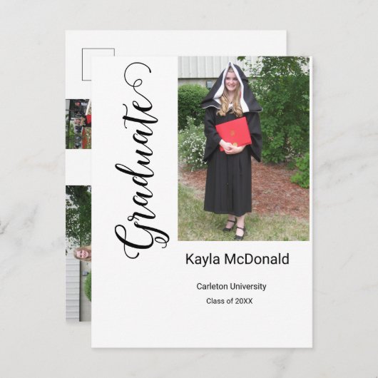 Moderne foto Afstuderen Uitnodiging BBQ (Voorkant / Achterkant)