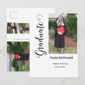 Moderne foto Afstuderen Uitnodiging BBQ (Voorkant / Achterkant)