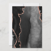 Moderne Foto Agate Black Roos Gold Save the Date (Achterkant)