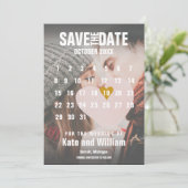 Moderne foto-agenda chic goud liefde hart save the date (Staand voorkant)