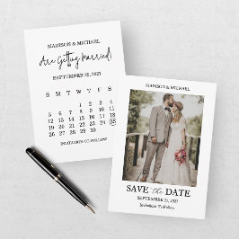Moderne Foto Agenda Save The Date Kaart