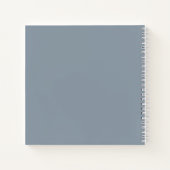 Moderne foto-arch Dusty Blue Wedding Guest Book Notitieboek (Achterkant)