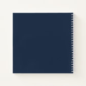 Moderne foto-arch marinemacht Blue Wedding Guest B Notitieboek (Achterkant)