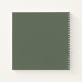 Moderne foto-arch Sage Green Wedding Guest Book Notitieboek (Achterkant)
