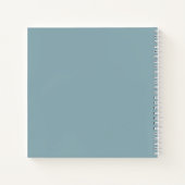 Moderne foto-arch Slate Blue Wedding Guest Book Notitieboek (Achterkant)