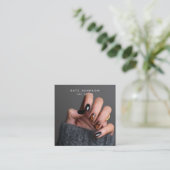 Moderne foto artiest Beauty Salon QR-code Vierkante Visitekaartje (Staand voorkant)