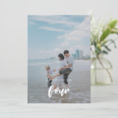 Moderne foto Baby komt binnenkort Aankondiging (Staand voorkant)