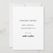 Moderne foto Baby komt binnenkort Aankondiging (Achterkant)