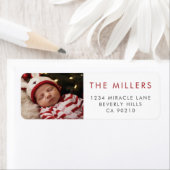 Moderne foto Baby Minimalistische retour adreslabe Etiket (Insitu)