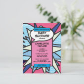 Moderne foto-Baby shower Uitnodiging Briefkaart (Staand voorkant)