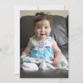 Moderne foto-baptisme en eerste verjaardag kaart (Achterkant)