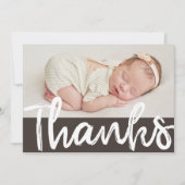 Moderne foto Baptisme Hartelijk dank Bedankkaart (Voorkant)