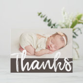 Moderne foto Baptisme Hartelijk dank Bedankkaart (Staand voorkant)