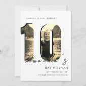 Moderne foto Bat Mitzvah uitnodiging nummer 10 (Voorkant)