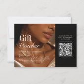 Moderne foto beauty QR-code cadeaubon (Voorkant)