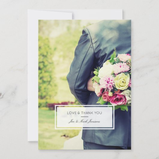 Moderne foto bedankkaart (Voorkant)