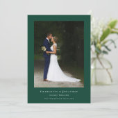 Moderne foto Bedankt Groene bruiloft (Staand voorkant)