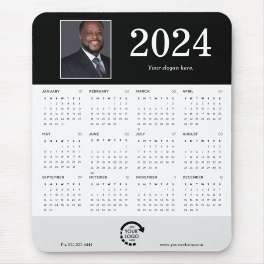 Moderne Foto Bedrijf 2024 Kalender Muismat (Voorkant)