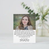 Moderne foto begrafenis dank u kaart (Staand voorkant)