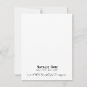 Moderne foto begrafenis dank u kaart (Achterkant)