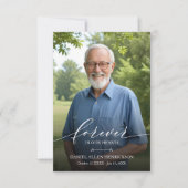 Moderne foto begrafenis herdenking sympathie bedankkaart (Voorkant)