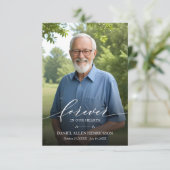 Moderne foto begrafenis herdenking sympathie bedankkaart (Staand voorkant)
