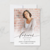 Moderne foto begrafenis herdenking sympathie bedankkaart (Voorkant)