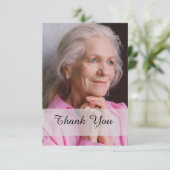 Moderne foto begrafenis herdenking sympathie bedankkaart (Staand voorkant)