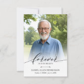 Moderne foto begrafenis herdenking sympathie bedankkaart (Voorkant)