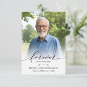 Moderne foto begrafenis herdenking sympathie bedankkaart (Staand voorkant)