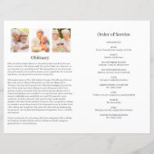 Moderne foto Begrafenisprogramma voor vrouwen (Achterkant)