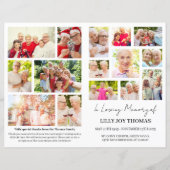 Moderne foto Begrafenisprogramma voor vrouwen (Voorkant)