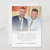 Moderne foto Bekleding QR Gay Weddenschap Bedankt Kaart (Voorkant)