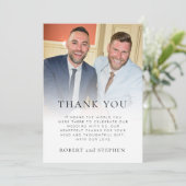 Moderne foto Bekleding QR Gay Weddenschap Bedankt Kaart (Staand voorkant)