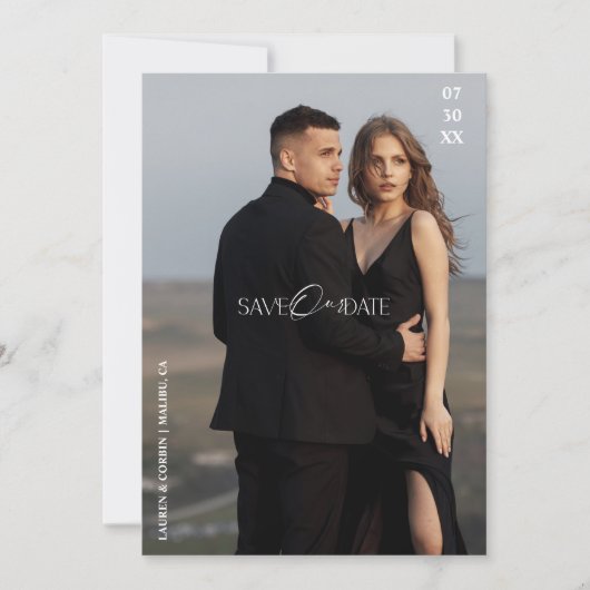 Moderne foto bespaart onze datum kaart (Voorkant)