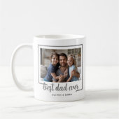Moderne foto Best Dad Ever-script Koffiemok (Links)