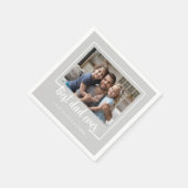 Moderne foto beste papa ooit servet (Hoek)
