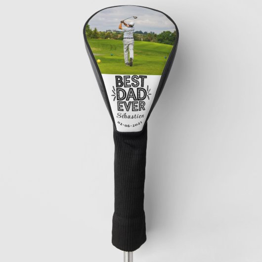 Moderne foto Beste vader Golf Head Hoesje Golfheadcover (Voorkant)