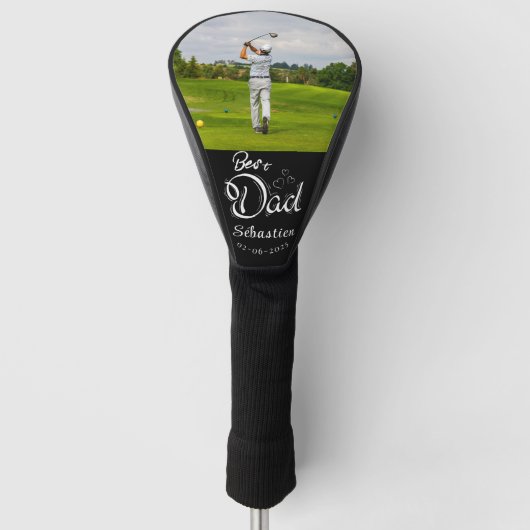 Moderne foto Beste vader Golf Head Hoesje Golfheadcover (Voorkant)