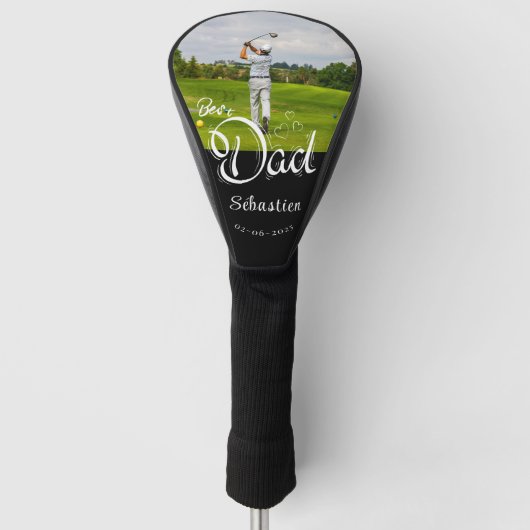 Moderne foto Beste vader Golf Head Hoesje Golfheadcover (Voorkant)